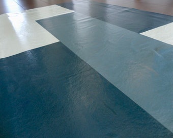 Geometric Block Canvas Floor Cloth - Rug
