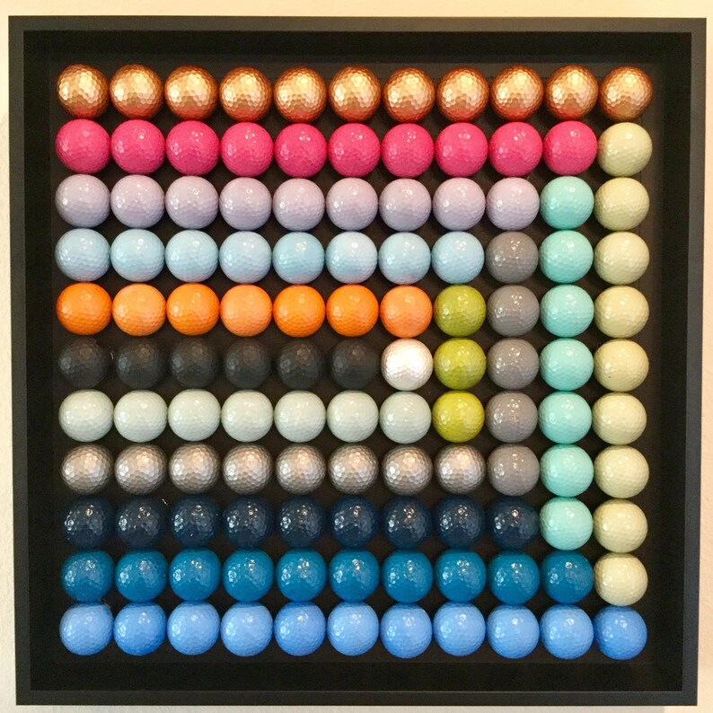 Modern Golf Ball Hand Painted Wall Art Etsy