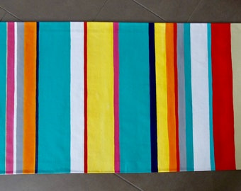 Summer Vibes Hand Painted Canvas Floor Cloth