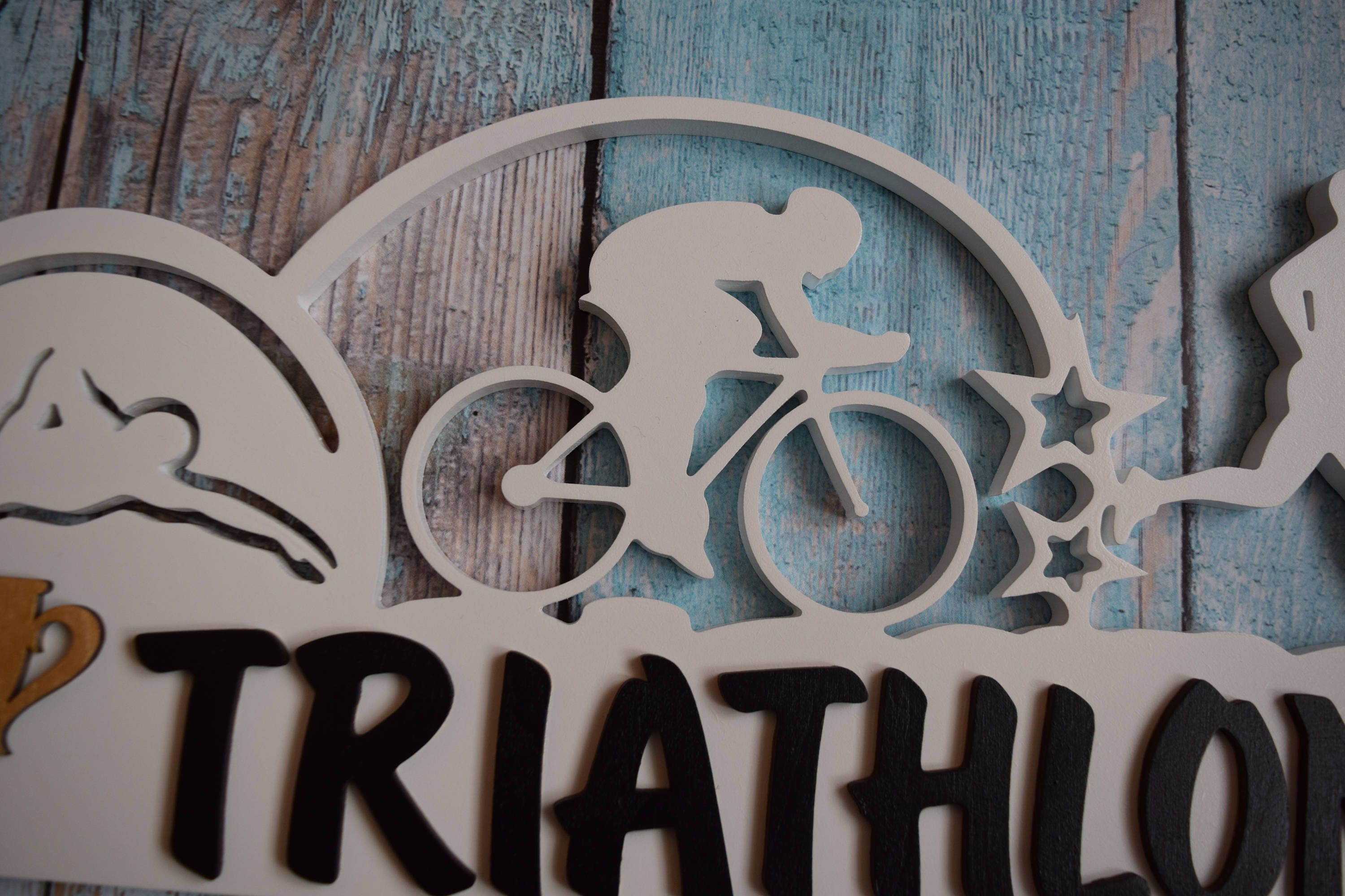 Triathlon Figure Running Medal Holder Triathlon Medal Rack - Etsy