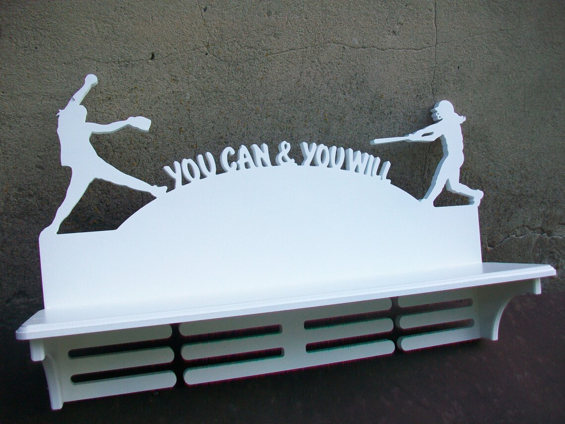 Trophy Shelf Medal Holder Display Softball You Can Pick the Etsy