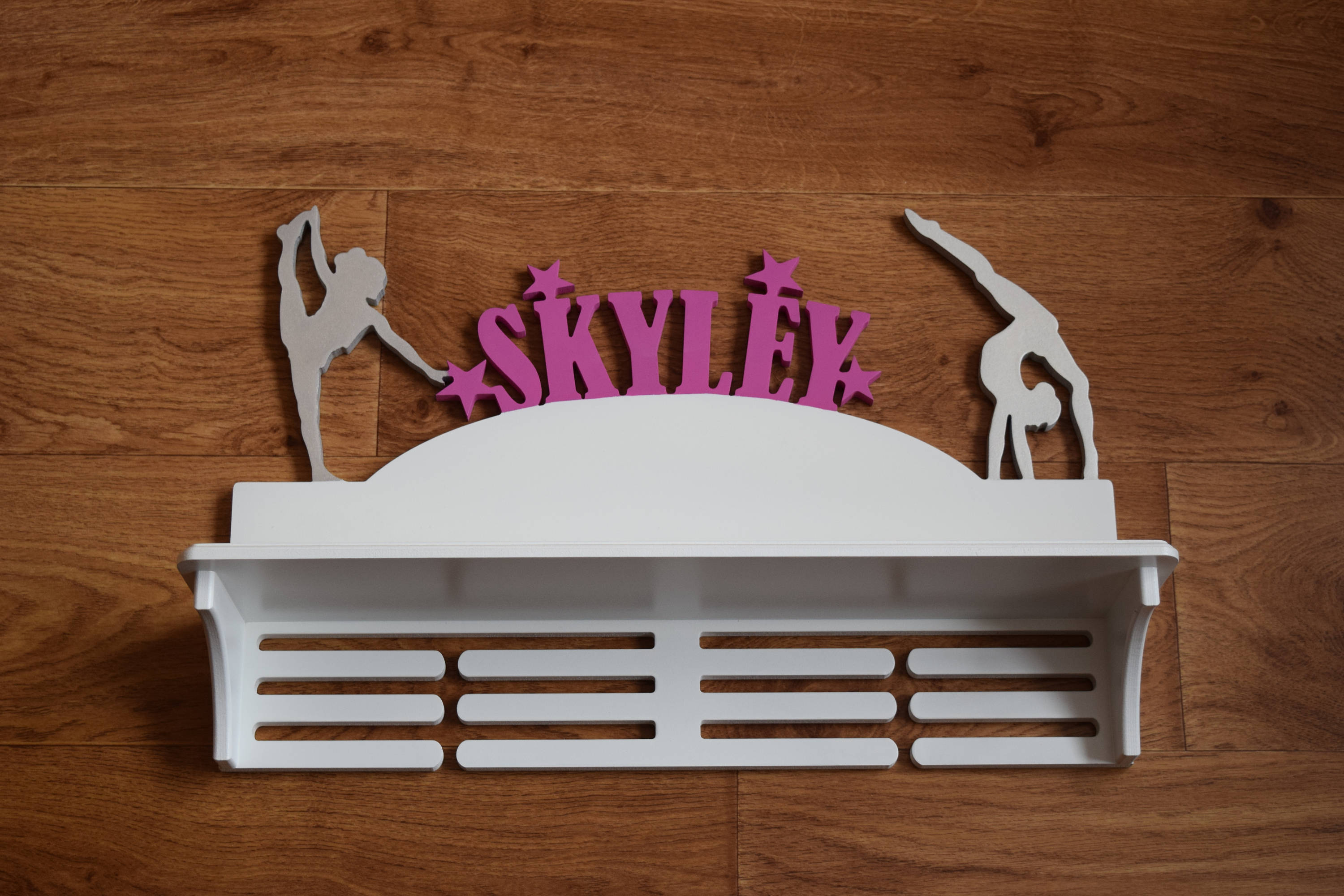 Personalized Wood Gymnastics Medal Holder Trophy Shelf With Etsy Canada