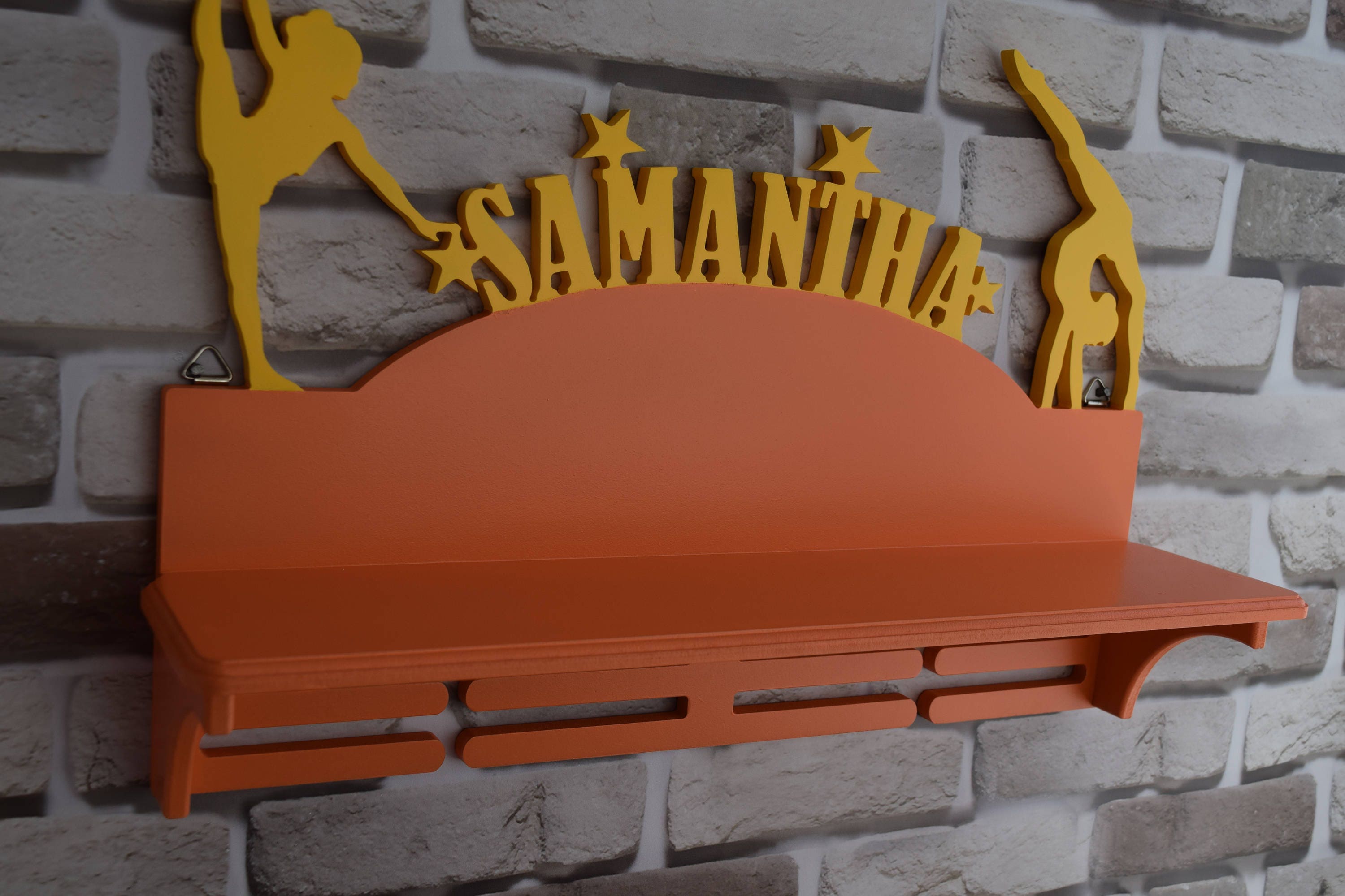 Gymnastics medal holder trophy shelf gymnastic gift cheer Etsy