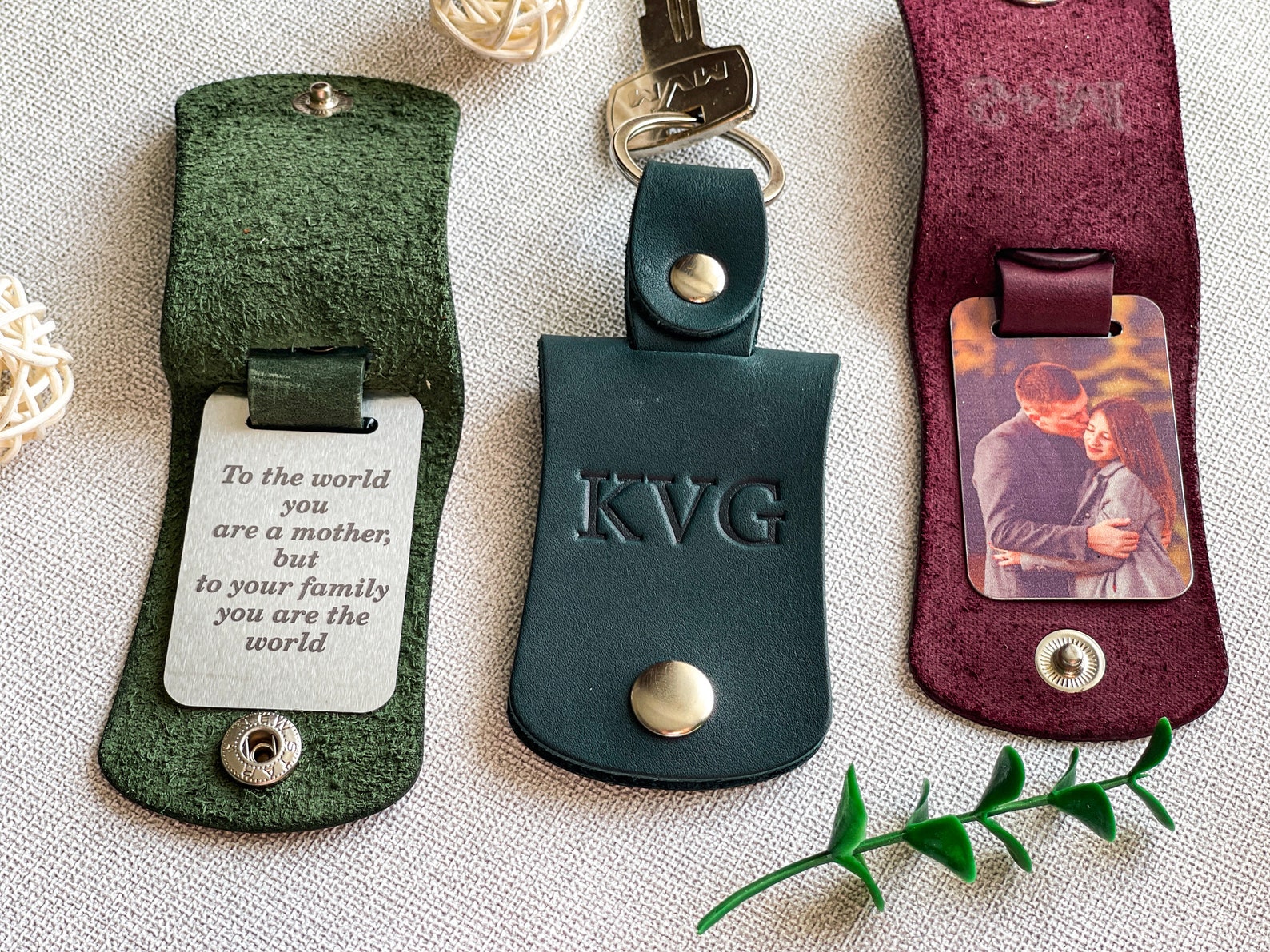 Personalize Keychain for Girlfriend Anniversary Gifts Leather Etsy
