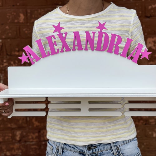Personalized medal holder trophy shelf, Custom trophy display cases medal hangers, Medal rack medal display, Sport gift for sportsman