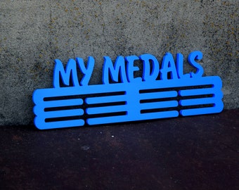 Wood Personalized Medal Holder, Christmas Gifts, Sport Medal Holder, Medal Organizer, Medal Rack, Half Marathon Gifts, Award hanger