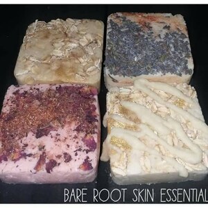 Set of 4 Bath Truffles, Fizzy, Relaxing, Moisturizing, Cocoa Butter, Organic, Natural, Gift, Gentle, Handmade, Wicca, Clay, Shea Butter, Oil