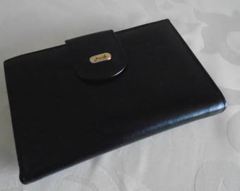 sac à main vintage en cuir noir