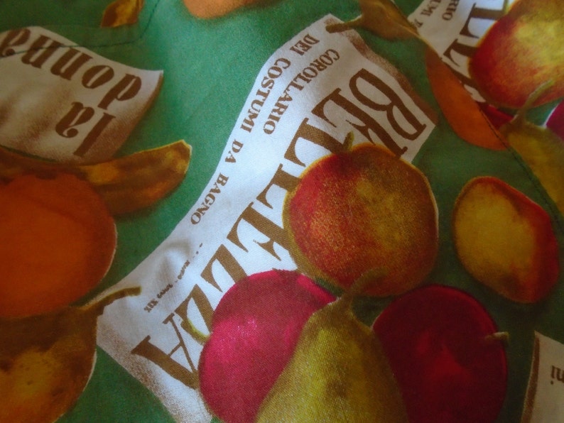 Fruit design Italian wording Graphics half pinny
