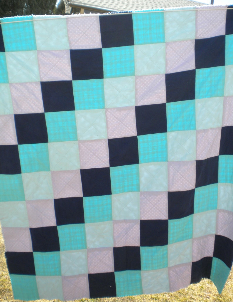 Oh Deer Quilt Lap Rag Quilt Throw Blanket Flannel Rag Etsy