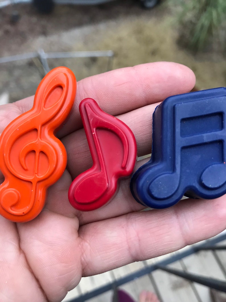 Music Crayon Box // Music Note Crayons // Music Gift // Kids Etsy