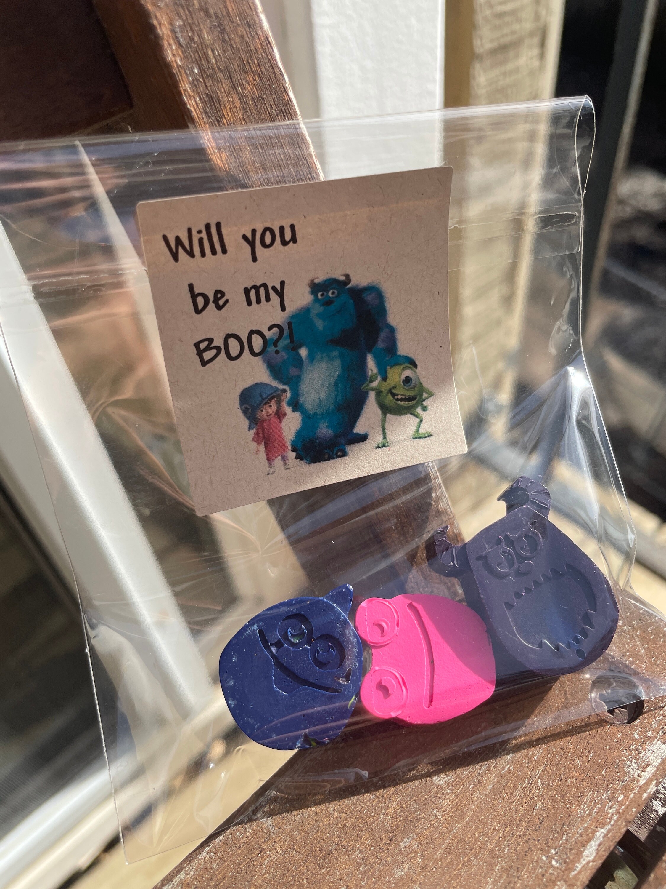 Monsters Inc Valentines // Monsters Inc Crayons // Valentine Etsy