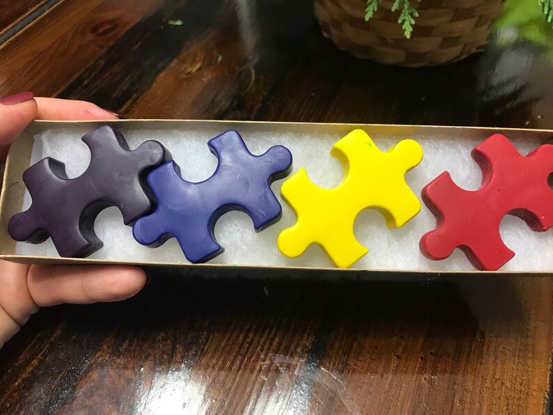 Crayon Box // Puzzle Crayon // Puzzle Gift // Kids Crayon Box Etsy