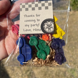 Transportation PARTY FAVORS // Kids Party Favor Bags // Car and Truck Favors // Car and Truck Party Favors // Crayon Favors