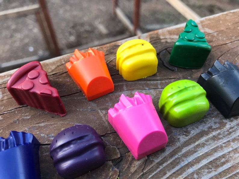 Food Crayons Burger Crayon Pizza Crayons Pizza Party Favor Kids Party Favor Bags Summer Party Summer Crayons