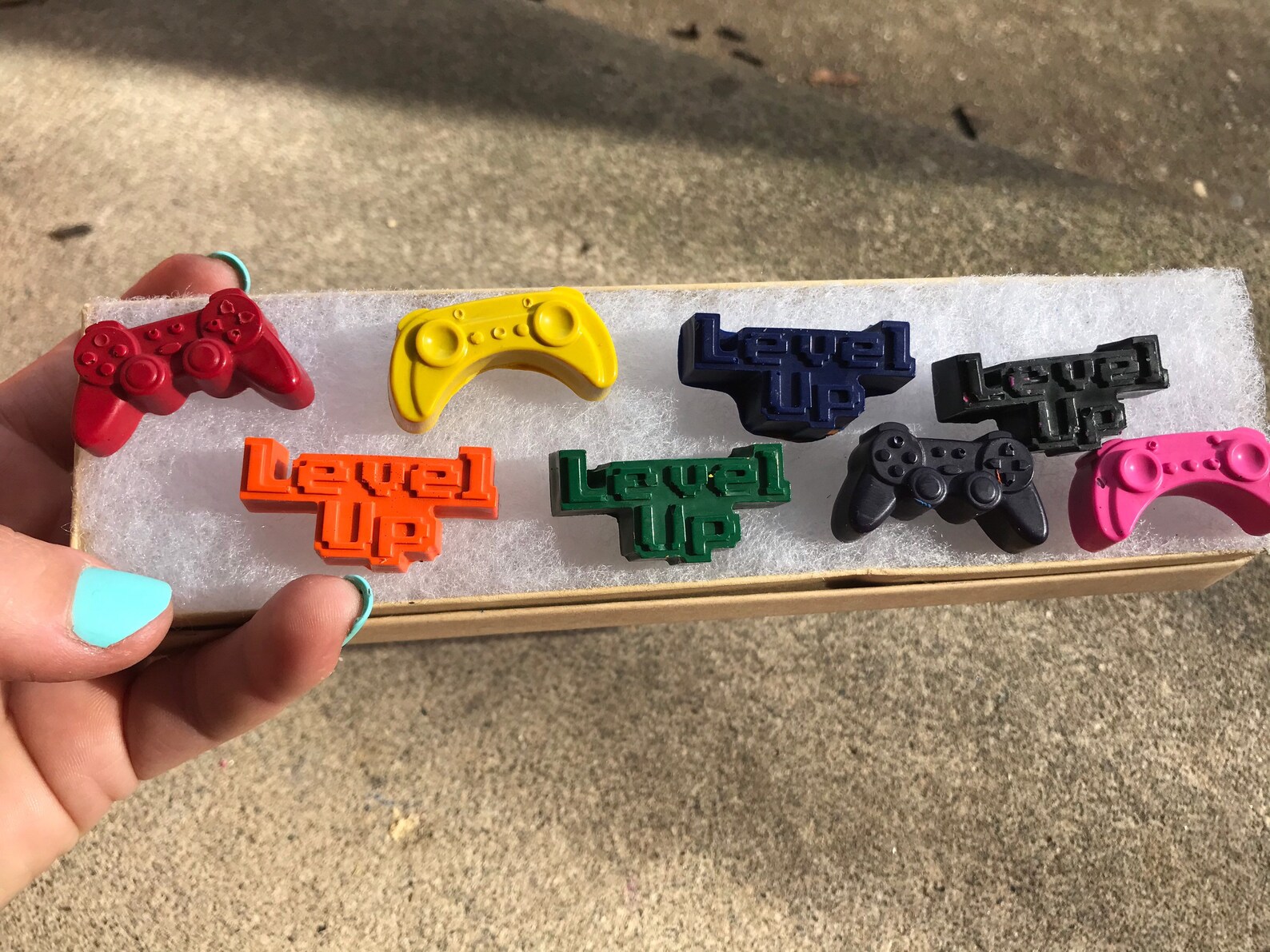 Video Game Crayons // Video Game Gift // Gamer Crayons // Etsy