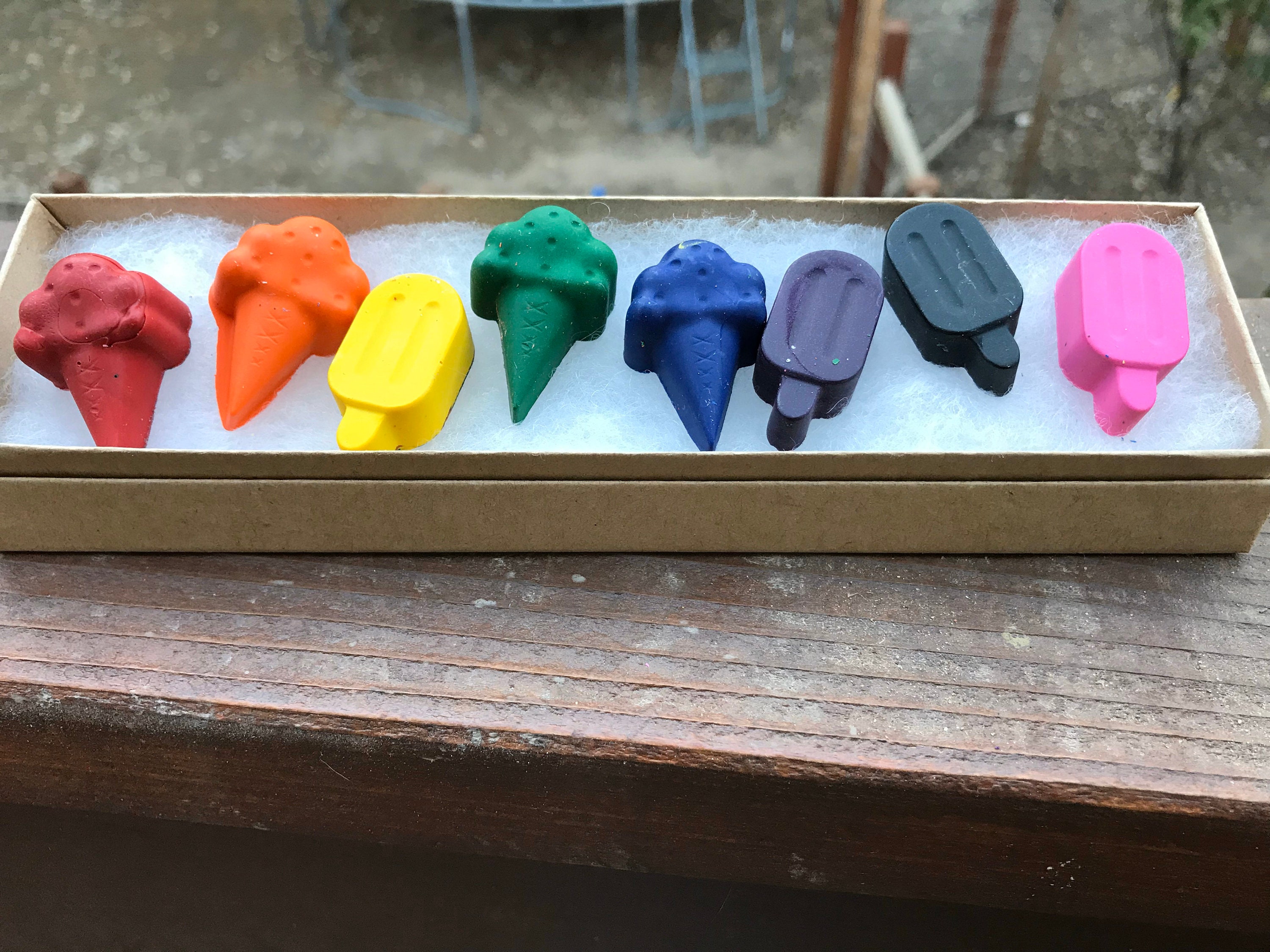 Ice Cream Crayons // Ice Cream Favor // Kids Crayon Box // Ice - Etsy