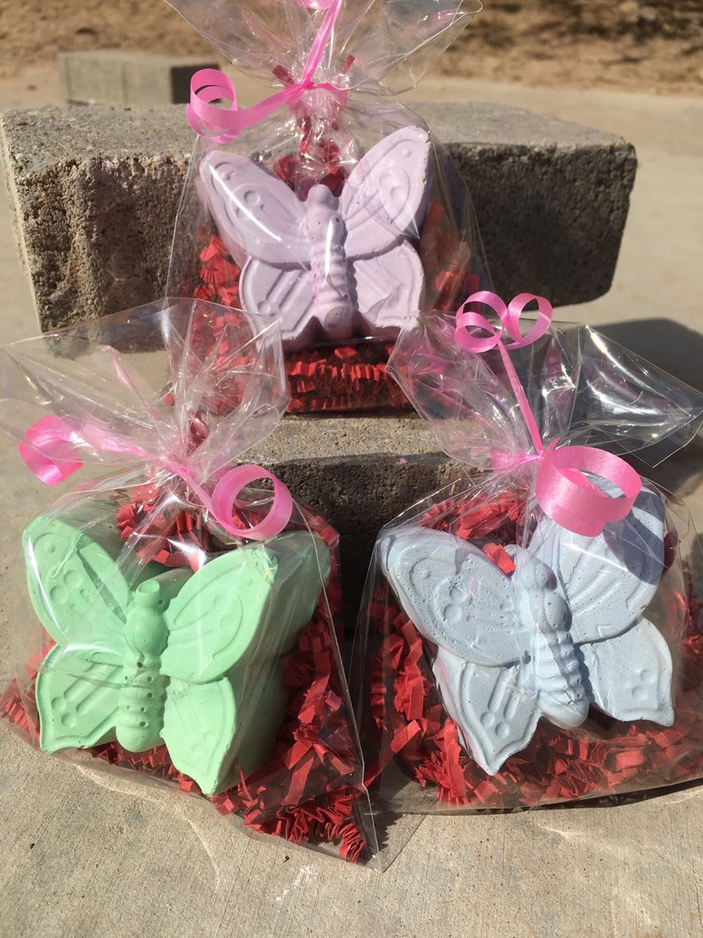 Butterfly FAVOR Sidewalk Chalks // Chalk Goodie Bag // Etsy