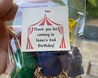 3 Ring Circus PARTY FAVORS // Animal Crayons  // Birthday Party Favor // Circus Birthday // 3 Ring Circus Favors // 3 Ring Circus Birthday