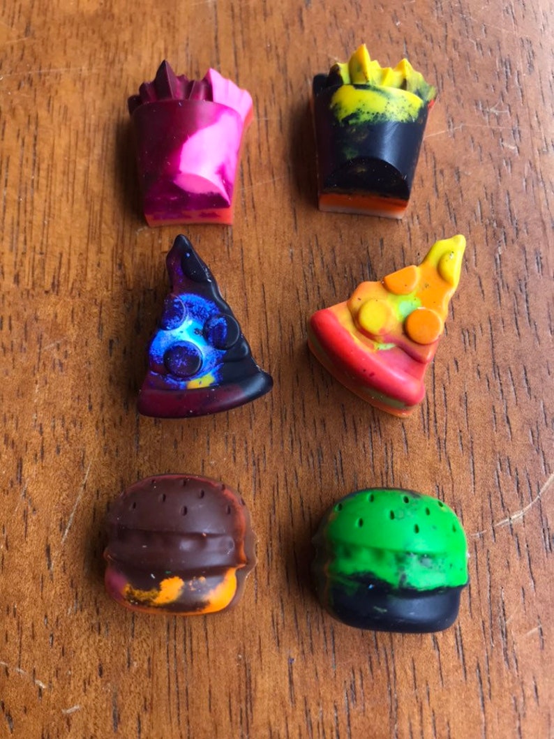 Food Crayons Burger Crayon Pizza Crayons Pizza Party Favor Kids Party Favor Bags Summer Party Summer Crayons