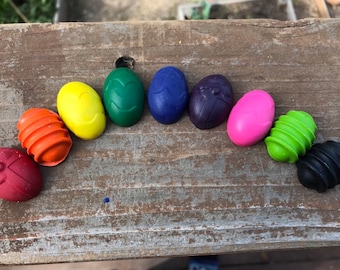 Mini crayones de huevo // Bolsa de regalos de crayones // Crayón de Pascua // Canasta de Pascua // Recuerdo de fiesta de crayones // Crayones de huevo // Relleno de canasta de Pascua