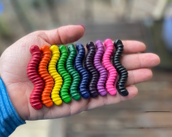 Worm Crayons // Worm Party // Insect Party // Insect Birthday // Insect Crayons // Fishing Crayons // Fishing Birthday //