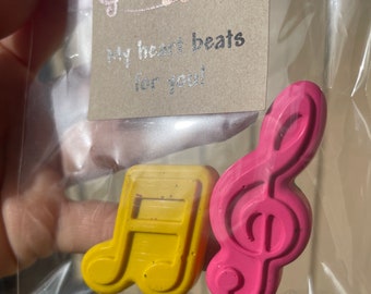 Music Valentines // Music Note Valentine // Classroom Valentines // Music Crayons // Custom Valentines // Crayon Valentines