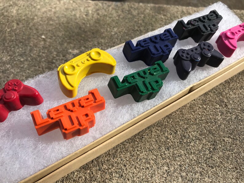 Video Game Crayons // Video Game Gift // Gamer Crayons // Etsy