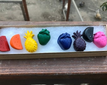 Obst Crayons / / Obst Gefälligkeiten / / Obst Crayon Box / / Kleinkind Crayon Box / / Kinder Crayon Boxen / / Essen Crayons / / Kleinkind Geschenk-Idee