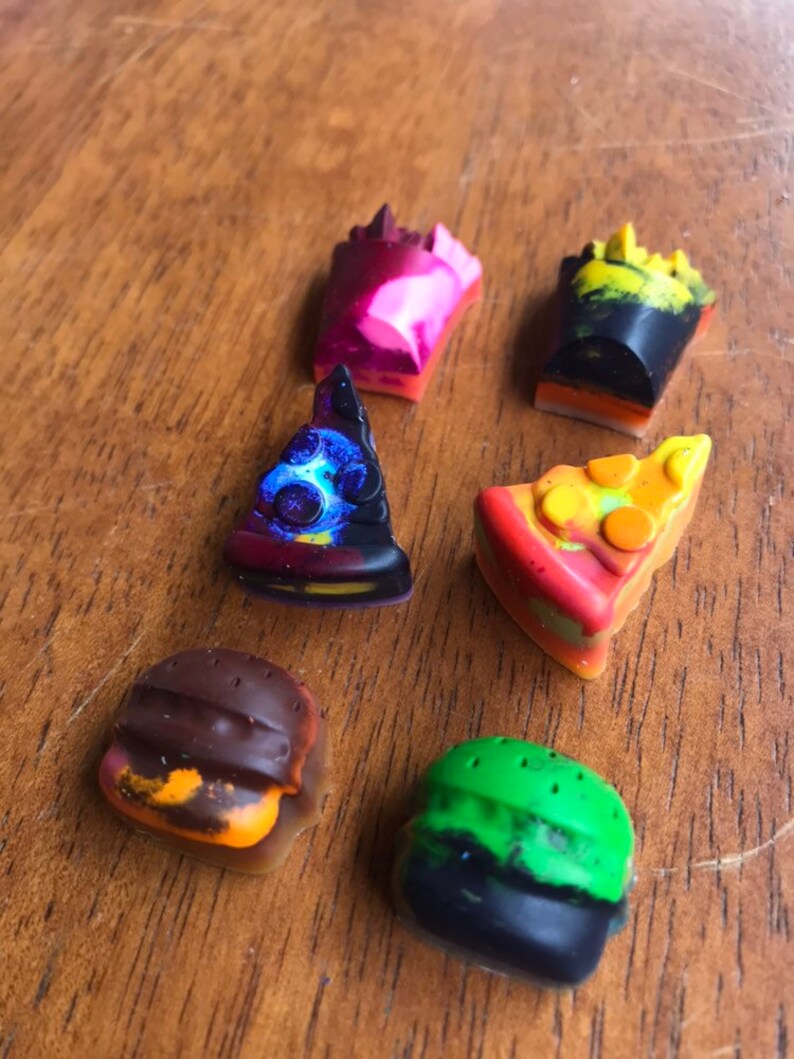 Food Crayons Burger Crayon Pizza Crayons Pizza Party Favor Kids Party Favor Bags Summer Party Summer Crayons