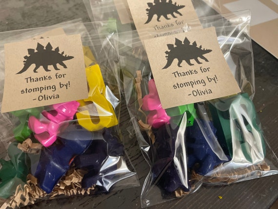 Dinosaur Party Favors Dinosaur Crayons Dinosaur Birthday Party Favors Kids Party  Favors Dinosaur Party Favor Bags Class Favors 