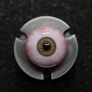 Camera Ready Olive Drab Resin Eye, Acrylic Doll Eye, Brown Eye Ball, Realistic Eye, Doll Eyes, Eye Balls, Eye Jewelry