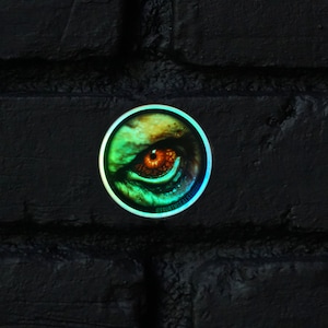Zombie Orbital  Holo-Foil Stickers, Eye Sticker, Vinyl Sticker, Eyes, Eyeballs, Decal, Foil Stickers, Stickers