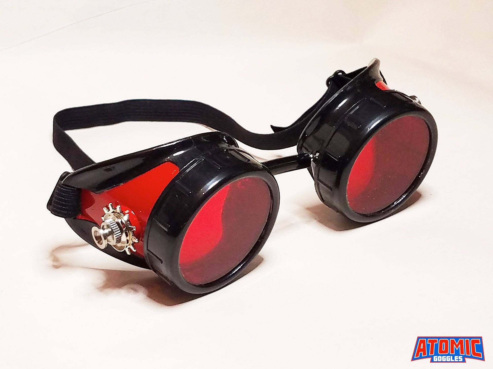 Steampunk Goggles With Red Lenses