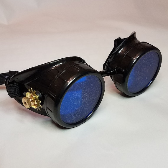 Steampunk Goggles Glasses cyber lens GB goth punk Biker Motorcycle Victorian DJ