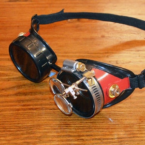 Steampunk Goggles Hot Rod Atomic Apocalypse Mad Scientist Space Captain Motorcycle Cyber Sunglasses image 4