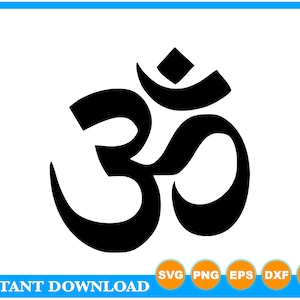 Om Symbol Instant Download SVG, PNG, EPS, dxf, jpg Download digitale, Buddista, Buddismo, Zen, Tao, Taoista