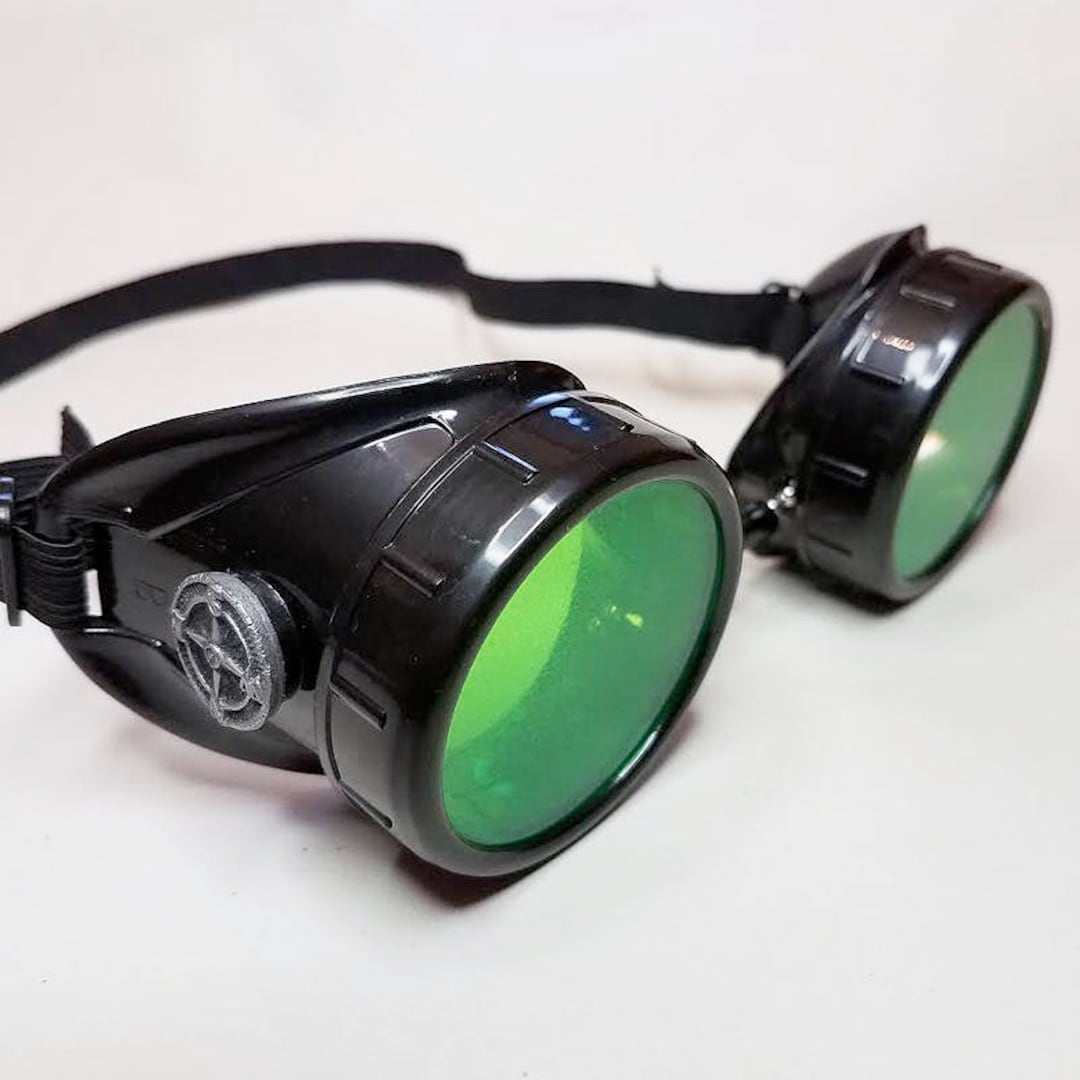 Steampunk Anthropologist Goggles w/ Magnifying Glass, Dark Lenses