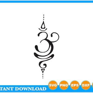 Om Breathe SVG Sanscrito - Om Breathe Clipart, Buddhism svg, Zen svg, Instant Download svg, png, eps, dxf, jpg Digital Download, Zen, Tao