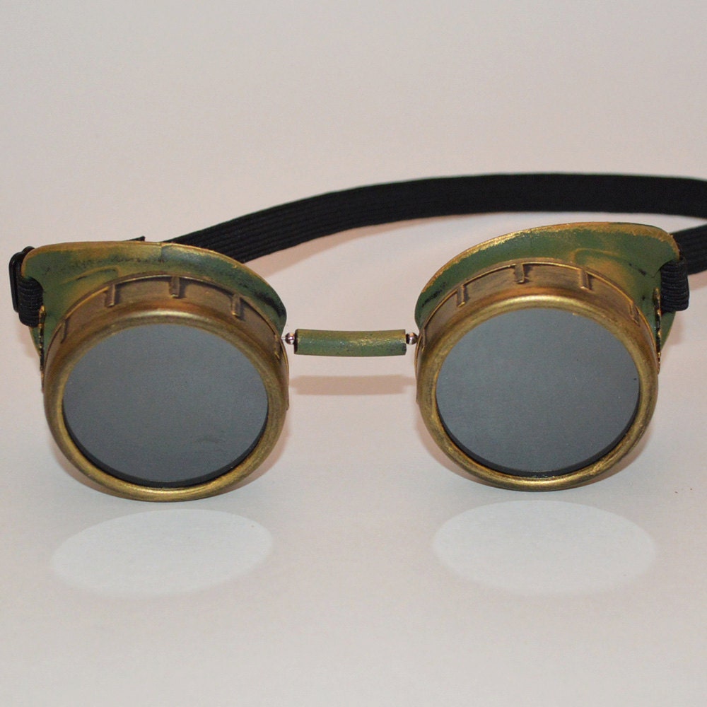 Steampunk Goggles Green Steampunk Goggles Victorian Goggles Etsy