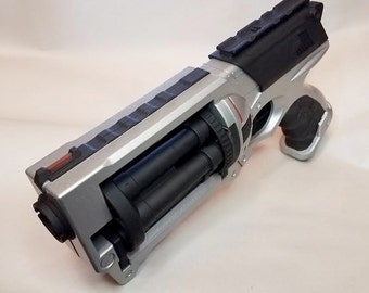 Hammered Silver and Black Modified Nerf Maverick Steampunk Space Captain Pirate Cosplay Fallout Futuristic