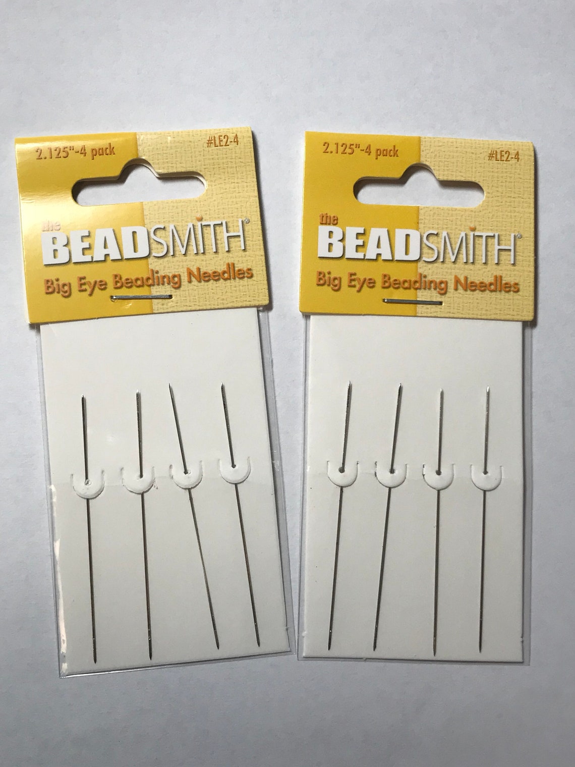 1 4pack Big Eye Beading Needles by Beadsmith 2.125 Etsy