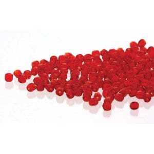 True 2mm Round fire polish, Transparent Red Siam, FPR0290080