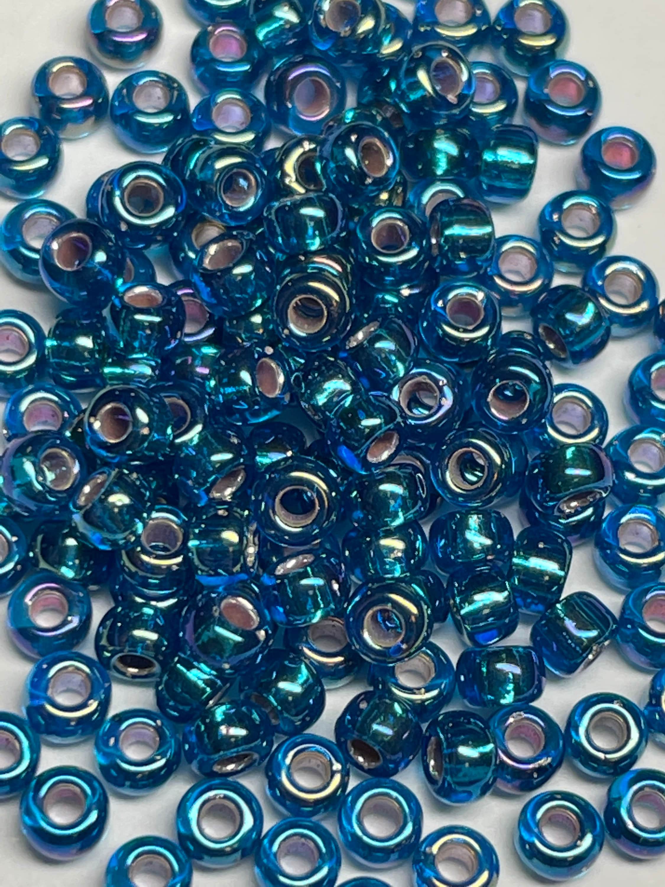 Miyuki #91025 Silver Lined Capri Blue AB Japanese Round Seed Beads