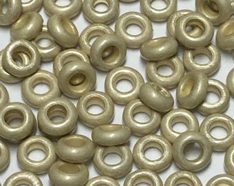 10 gms Toho #PF558F silver galvanized matte PermaFinish 8/0 Demi Round