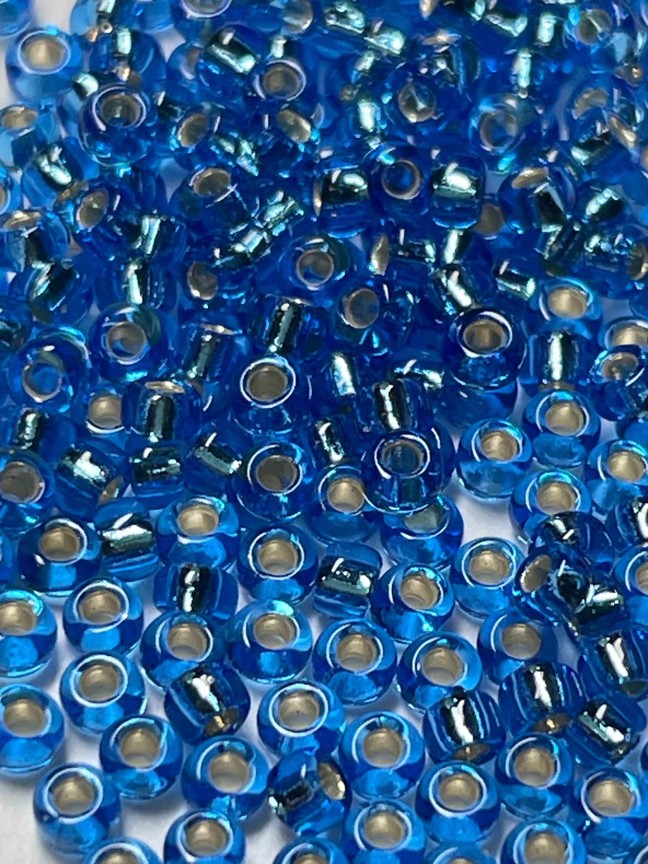 Miyuki 919 Silver Lined Sapphire Japanese Round Seed Beads, 15/0, 11/0 