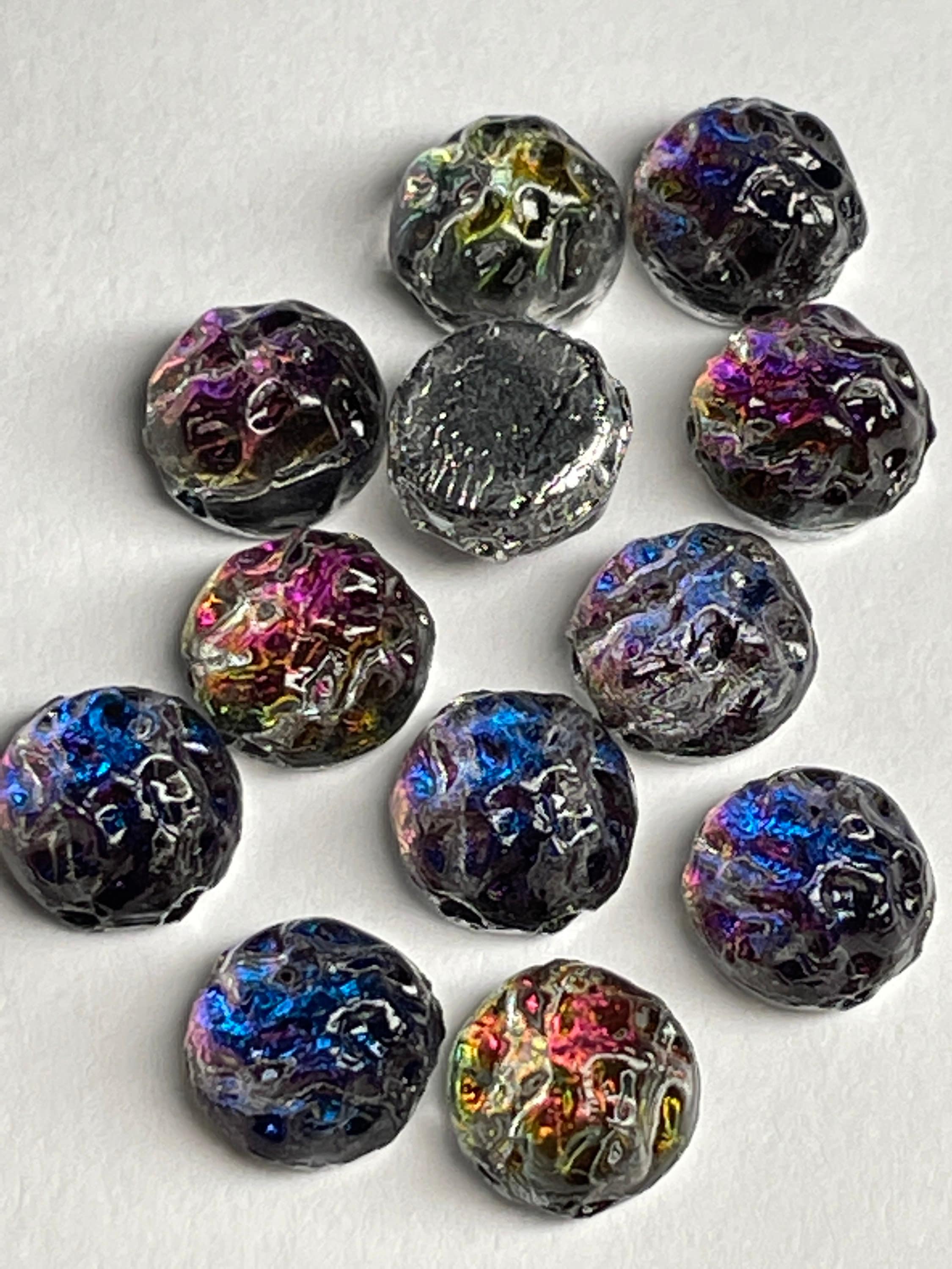 30 Baroque Backlit Purple Haze 2-hole Cratered Cab 30 Baroque Backlit Purple Haze 2-hole Cratered Cab