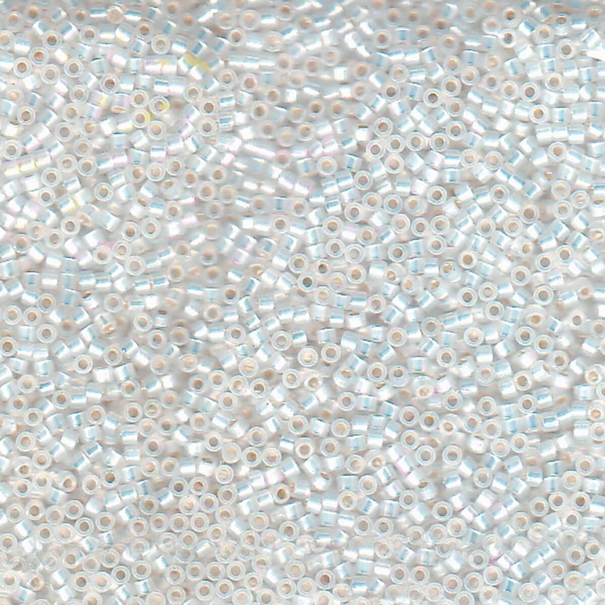 Miyuki Delica Seed Bead 11/0 Silver Lined Aqua 2-inch Tube