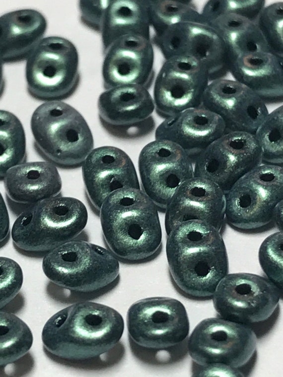 Homeycomb Beads 10 Grams Jet Metallic Suede Blue