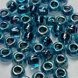 Miyuki #9339 Blue Lined Aqua AB